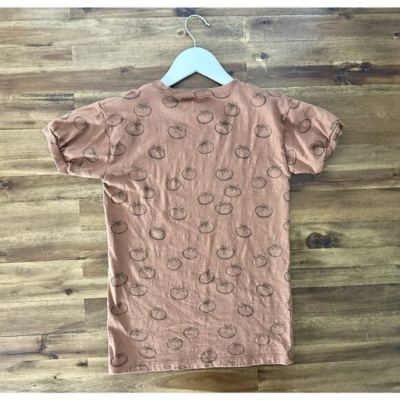 Rylee + Cru Amber Tomatoes Rust Orange Jersey Shirt Short Sleeve Cotton Dress 6 - Picture 4 of 8